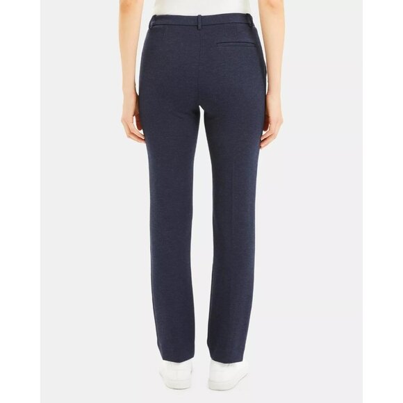 Theory Size 0 Tailored Trouser Pants Double Knit Jersey in Navy - Picture 3 of 11